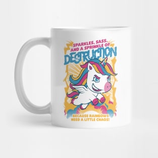 Unicorn Rainbows Destruction - Cute Funny Gift Mug